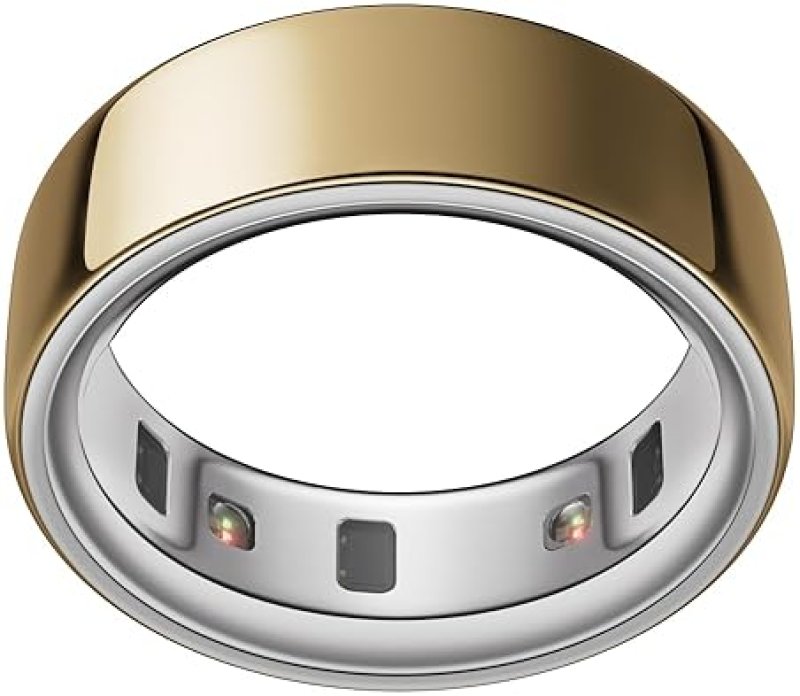 OURA RING GENERATION 4 GOLD SIZE 8 SLEEP, ACTIVITY, WOMEN S HEALTH TRACKER, AI ADVISOR, 8-DAY BATTER