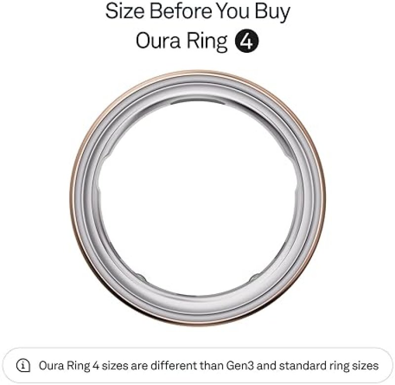 OURA RING 4 ROSE GOLD SIZE 8 SLEEP, ACTIVITY HEALTH TRACKER, AI ADVISOR, 8-DAY BATTERY, ANDROID IOS