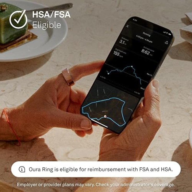 OURA RING 4 ROSE GOLD SIZE 8 SLEEP, ACTIVITY HEALTH TRACKER, AI ADVISOR, 8-DAY BATTERY, ANDROID IOS