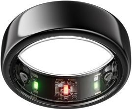 OURA RING GEN3 HORIZON BLACK SIZE 13 WITH SIZING KIT SLEEP FITNESS TRACKER, 5-7 DAY BATTERY