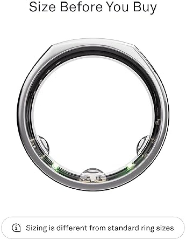 OURA RING GEN3 HERITAGE SILVER SIZE 6 WITH SIZING KIT SLEEP, HEART RATE FITNESS TRACKER