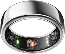 OURA RING GEN3 HORIZON SILVER SIZE 8 WITH SIZING KIT SLEEP FITNESS TRACKER, 5-7 DAYS BATTERY
