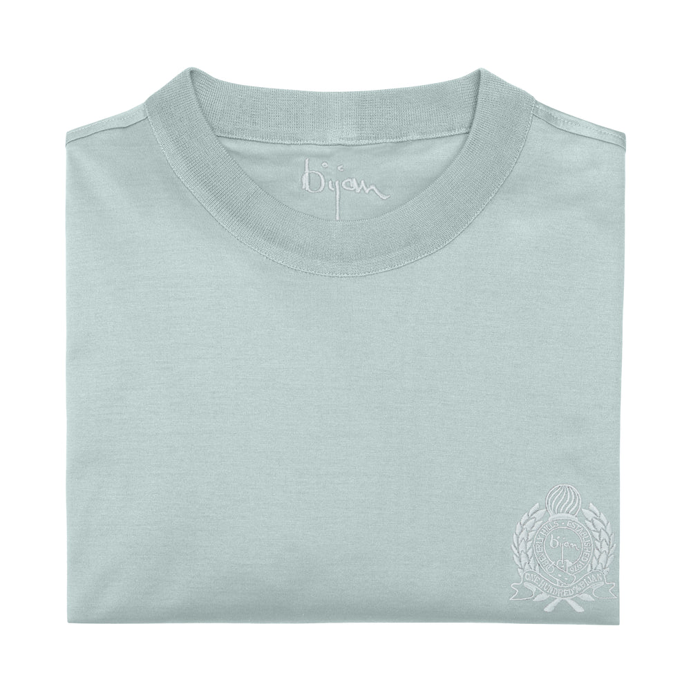 BIJAN BLUE  SEAFOAM WITH SEAFOAM CREST SHORT SLEEVE T-SHIRT