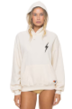 AVIATOR NATION BOLT STITCH RELAXED PULLOVER HOODIE - VINTAGE WHITE
