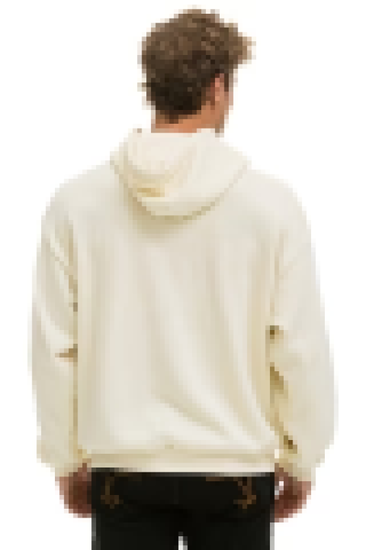 AVIATOR NATION BOLT STITCH RELAXED PULLOVER HOODIE - VINTAGE WHITE