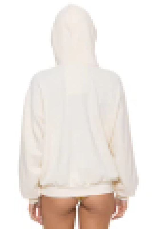 AVIATOR NATION BOLT STITCH RELAXED PULLOVER HOODIE - VINTAGE WHITE