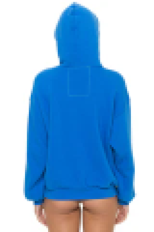 AVIATOR NATION BOLT STITCH RELAXED PULLOVER HOODIE - OCEAN // WHITE