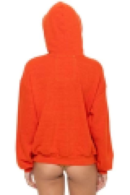 AVIATOR NATION BOLT STITCH RELAXED PULLOVER HOODIE - VINTAGE ORANGE // WHITE