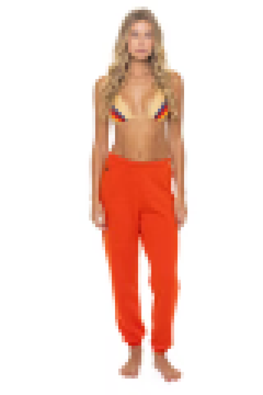 AVIATOR NATION BOLT STITCH SWEATPANTS - VINTAGE ORANGE // WHITE