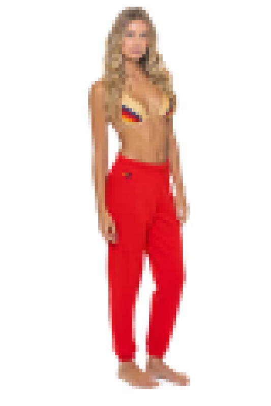 AVIATOR NATION BOLT STITCH SWEATPANTS - RED // WHITE