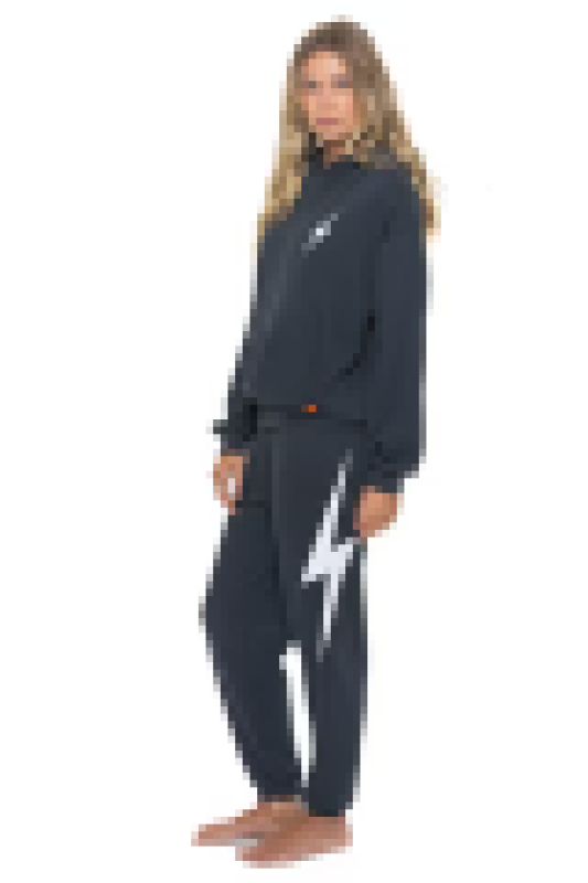 AVIATOR NATION BOLT STITCH RELAXED PULLOVER HOODIE - CHARCOAL