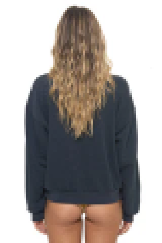 AVIATOR NATION BOLT STITCH RELAXED CREW SWEATSHIRT - CHARCOAL