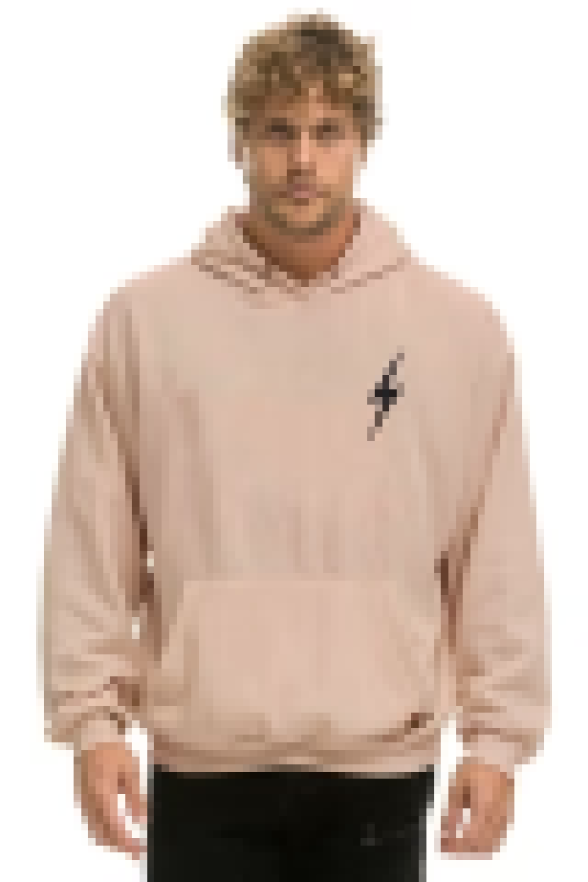 AVIATOR NATION BOLT STITCH RELAXED PULLOVER HOODIE - SAND