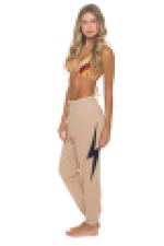AVIATOR NATION BOLT STITCH SWEATPANTS - SAND