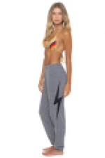 AVIATOR NATION BOLT STITCH SWEATPANTS - HEATHER GREY