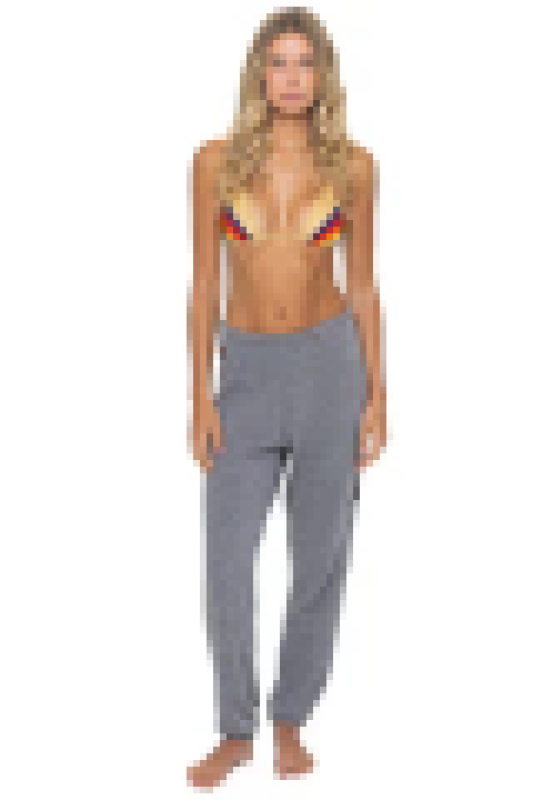 AVIATOR NATION BOLT STITCH SWEATPANTS - HEATHER GREY