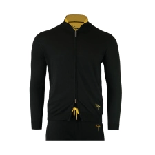BIJAN SWEATER  SILK AND CASHMERE BLACK CARDIGAN