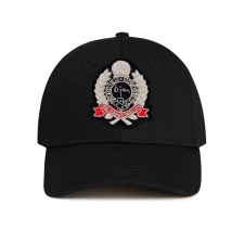 BIJAN BLACK WITH SILVER CREST CAP