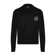 BIJAN BLACK WITH GOLD CREST LONG SLEEVE T-SHIRT