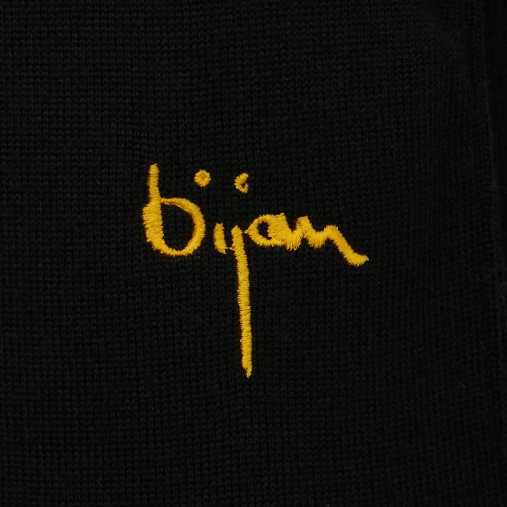 BIJAN BLACK SILK AND CASHMERE SWEATPANTS