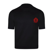 BIJAN RED  BLACK WITH RED CREST SHORT SLEEVE T-SHIRT