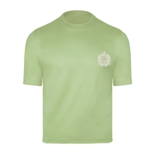 BIJAN T-SHIRTS  GREEN WITH WHITE CREST SHORT SLEEVE T-SHIRT