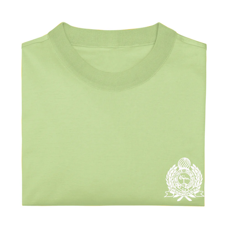 BIJAN T-SHIRTS  GREEN WITH WHITE CREST SHORT SLEEVE T-SHIRT