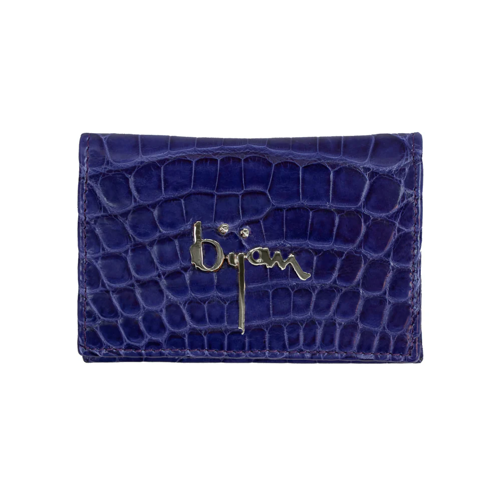 BIJAN PURPLE ALLIGATOR CARD HOLDER