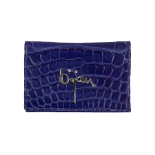 BIJAN PURPLE ALLIGATOR CARD HOLDER