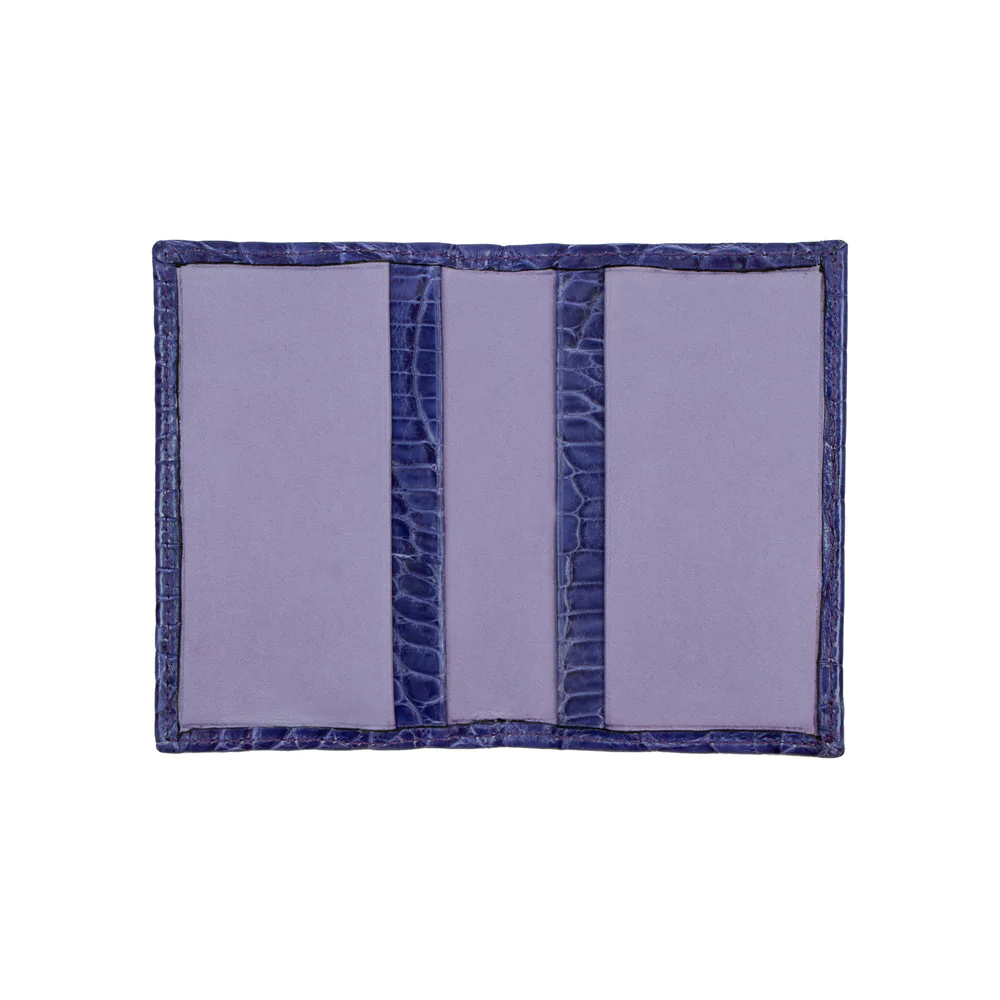 BIJAN PURPLE ALLIGATOR CARD HOLDER