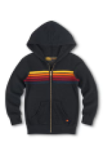 AVIATOR NATION  KID'S 5 STRIPE HOODIE - CHARCOAL