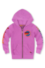 AVIATOR NATION  KID'S AVIATOR NATION ZIP HOODIE - NEON PURPLE