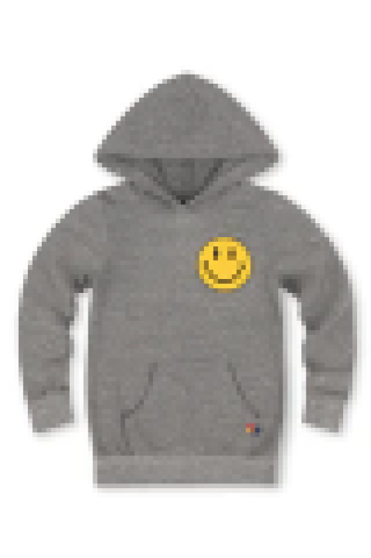 AVIATOR NATION KID'S SMILEY 2 PULLOVER HOODIE - HEATHER GREY