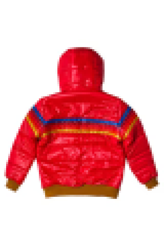 AVIATOR NATION KIDS 5 STRIPE TREKKER JACKET - GLOSSY CHERRY