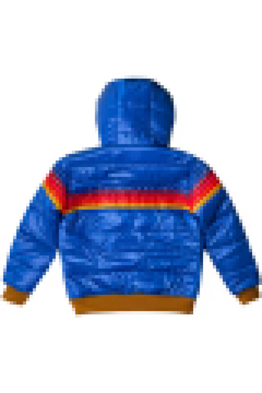 AVIATOR NATION KIDS 5 STRIPE TREKKER JACKET - GLOSSY SNORKEL BLUE