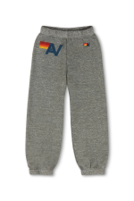 AVIATOR NATION KID'S LOGO SWEATPANTS - HEATHER GREY