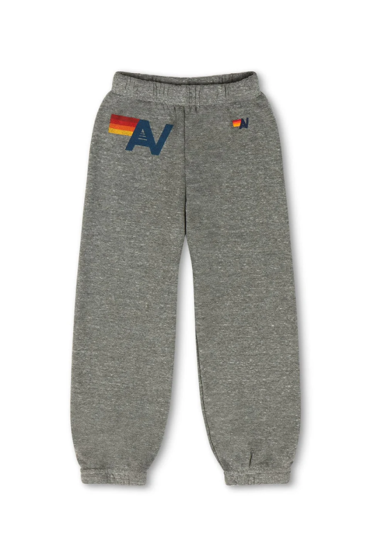 AVIATOR NATION KID'S LOGO SWEATPANTS - HEATHER GREY