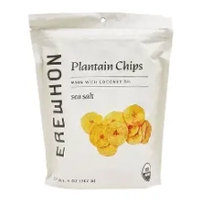 EREWHON ORGANIC PLANTAIN CHIPS SEA SALT