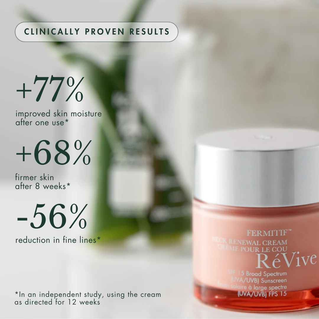 REVIVE SKINCARE FERMITIF NECK RENEWAL CREAM / BROAD SPECTRUM SPF 15 SUNSCREEN 75 ML / 2.5 OZ NET WT