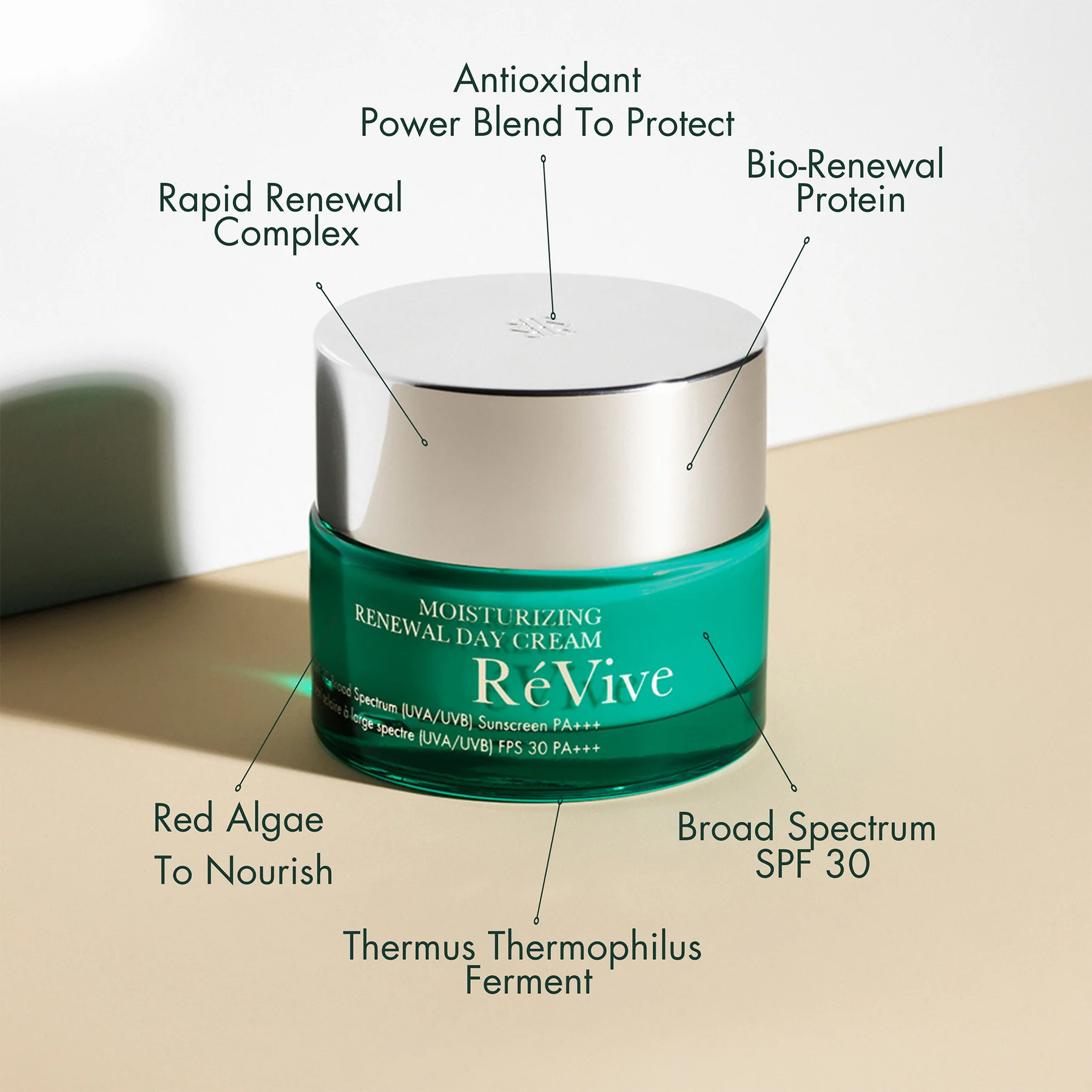 REVIVE SKINCARE MOISTURIZING RENEWAL DAY CREAM / SPF 30 BROAD SPECTRUM UVA & UVB SUNSCREEN 50 ML / 1.7 OZ.