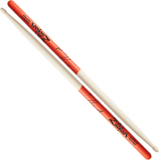 ZILDJIAN 7A ORANGE DIP DRUMSTICKS WITH ACORN TIP LIGHTWEIGHT, DURABLE DRUM STICKS