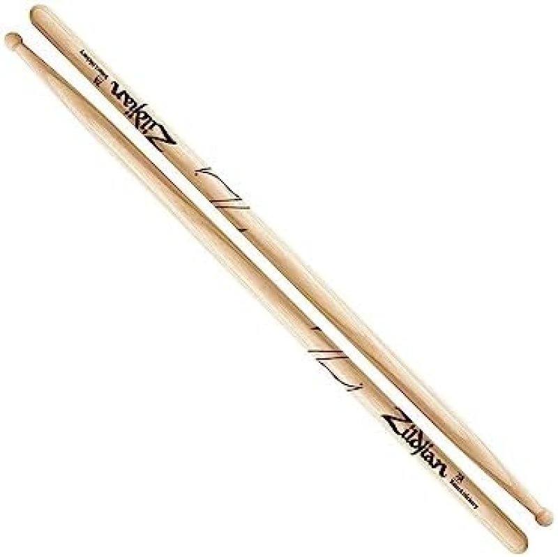 ZILDJIAN 7A DRUMSTICKS LIGHTWEIGHT HICKORY DRUM STICKS FOR JAZZ AND PRACTICE SESSIONS