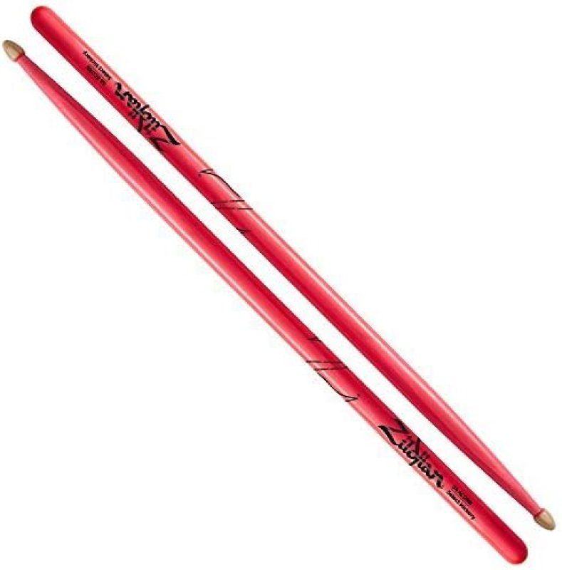 ZILDJIAN Z5AACDGP 5A ACORN NEON PINK DRUMSTICKS LIGHTWEIGHT, DURABLE DRUM STICKS