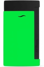 S.T. DUPONT SLIM 7 FLUO VERT GREEN LIGHTER MODEL 027772 STYLISH AND COMPACT DESIGN