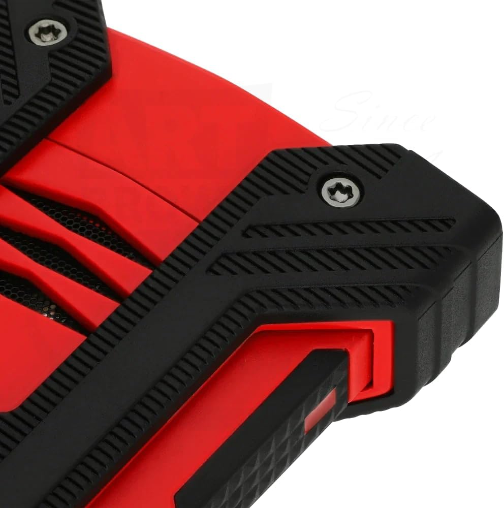 S.T. DUPONT DEFI XXTREME BLACK AND MATTE RED LUXURY LIGHTER HIGH PERFORMANCE DESIGN
