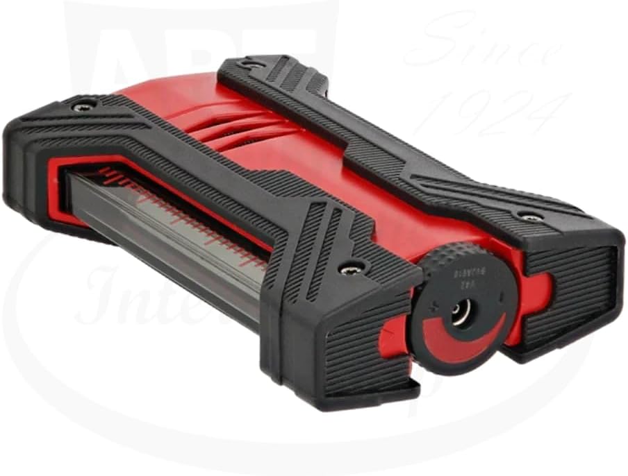S.T. DUPONT DEFI XXTREME BLACK AND MATTE RED LUXURY LIGHTER HIGH PERFORMANCE DESIGN