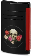 S.T. DUPONT MAXIJET MEMENTO MORI BLACK JET LIGHTER MODEL 020394 - PREMIUM LUXURY LIGHTER