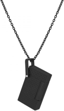 S.T. DUPONT BLACK MATTE DIAMOND NECKLACE LIGHTER ELEGANT LUXURY ACCESSORY