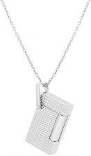 S.T. DUPONT LINE 2 SILVER SOFT FLAME CIGAR LIGHTER NECKLACE LUXURY SMOKING ACCESSORY