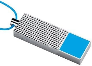ST DUPONT 2GB BLUE LACQUER USB FLASH DRIVE KEY STYLISH PORTABLE DATA STORAGE DEVICE
